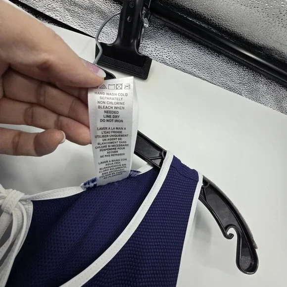 Tommy Bahama Island Cays Cabana flounce Dress Women's XL Navy Beach Coverup EUC - Picture 6 of 11